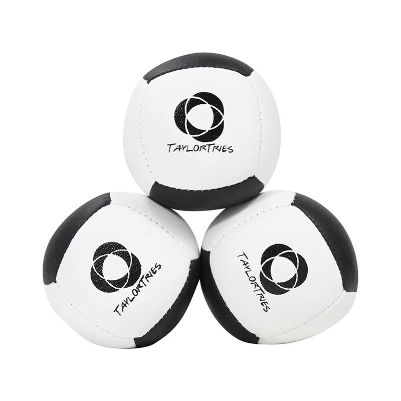 Zeekio - Taylor Tries Signature Beginner Juggling Ball Set - for Beginners, All Levels & All Ages - 6 Panel Synthetic Leather Ball Durable - 110 Grams 62mm - Set of 3 - Image 2