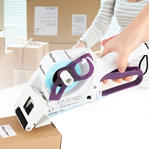 Hanchen Label Applicator, Portable Barcode Applicator Gun Manual Label Applicator Round Square Flat Bottle Labeling Machine Hand Held Sticker Labeler for 1” 3” Label Core - Image 1