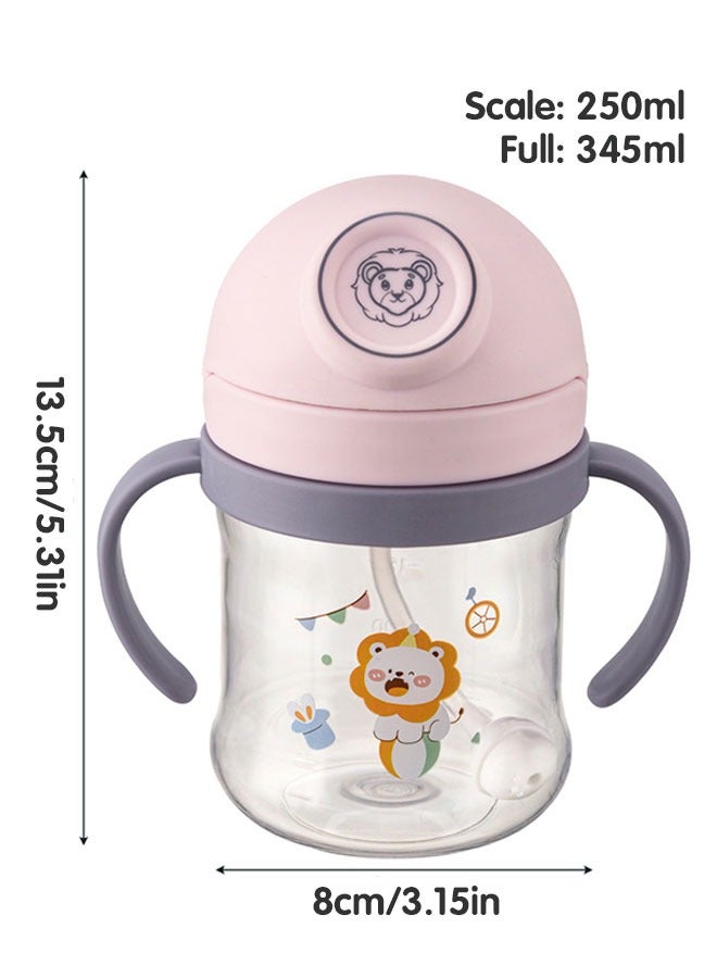 Sharpdo 2PCS Baby Sippy Cups with Straw, Baby Water Bottle, Training Cup with Handles for Toddlers, Boys and Girls - Image 2