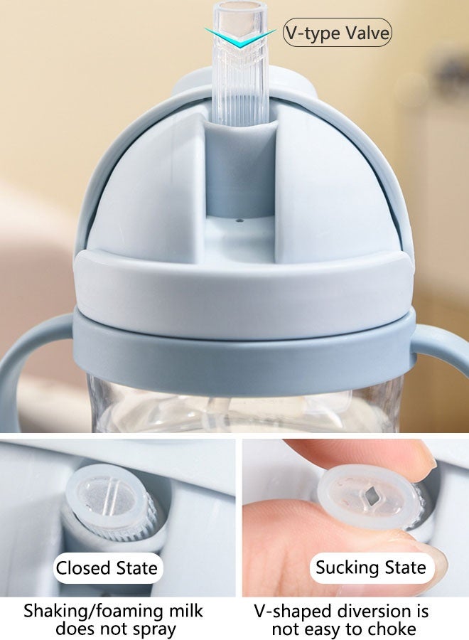 Sharpdo 2PCS Baby Sippy Cups with Straw, Baby Water Bottle, Training Cup with Handles for Toddlers, Boys and Girls - Image 5