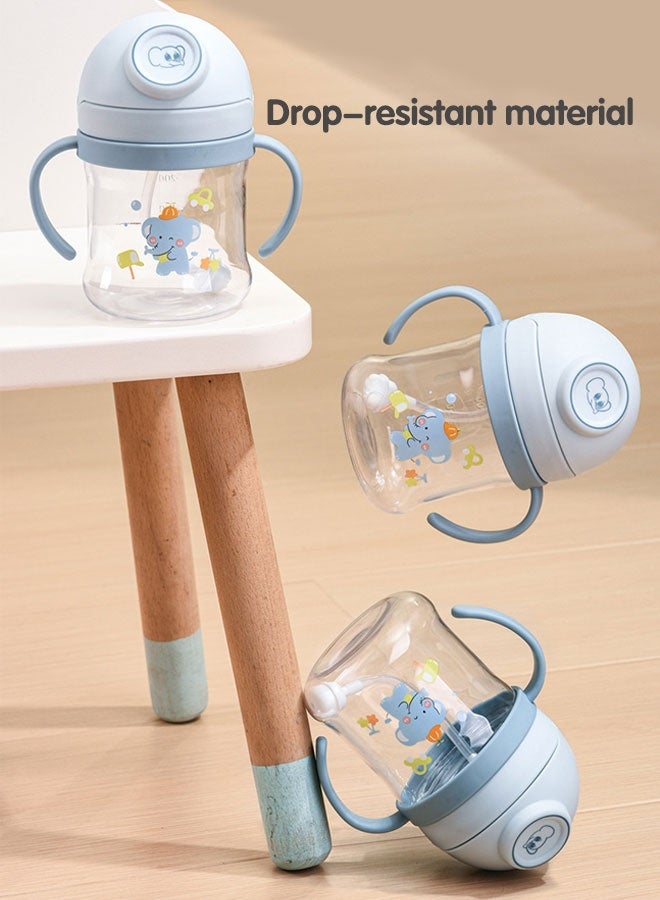 Sharpdo 2PCS Baby Sippy Cups with Straw, Baby Water Bottle, Training Cup with Handles for Toddlers, Boys and Girls - Image 4