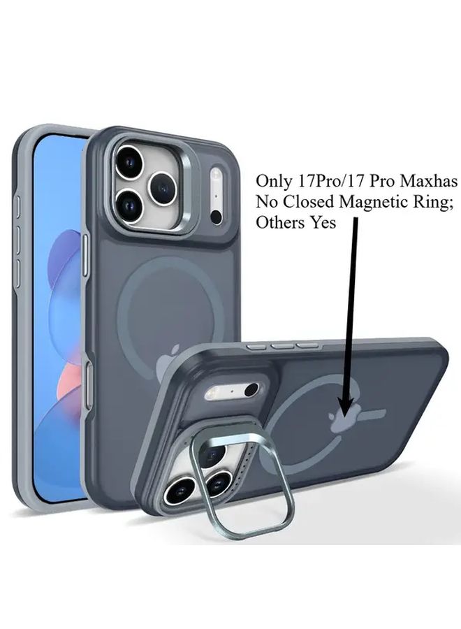 Matte Magnetic Phone Case For Iphone Air Purple Wireless Charging Support Invisible Camera Bracket Shockproof Drop Protection Slim Fit Comfortable Grip Sleek Design - Image 4