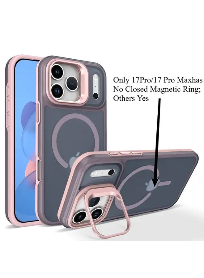 Matte Magnetic Phone Case For Iphone Air Purple Wireless Charging Support Invisible Camera Bracket Shockproof Drop Protection Slim Fit Comfortable Grip Sleek Design - Image 3