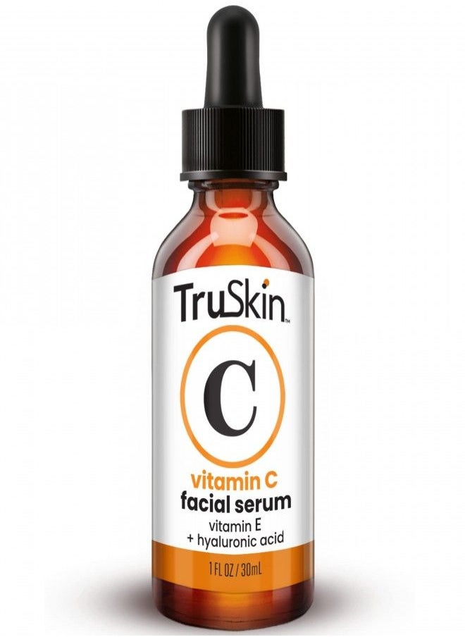 TruSkin Naturals - TruSkin Vitamin C Serum for Face, Anti Aging Serum with Hyaluronic Acid, Vitamin E, Organic Aloe Vera and Jojoba Oil, Hydrating & Brightening Serum for Dark Spots, Fine Lines and Wrinkles, 1 fl oz - Image 1