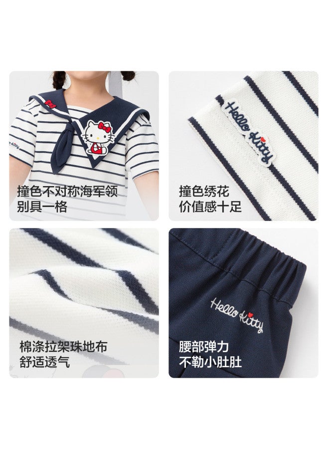 Balabala Hellokitty Co-branded Girls' Outfit 2025 Summer New Two-piece Set - Image 5