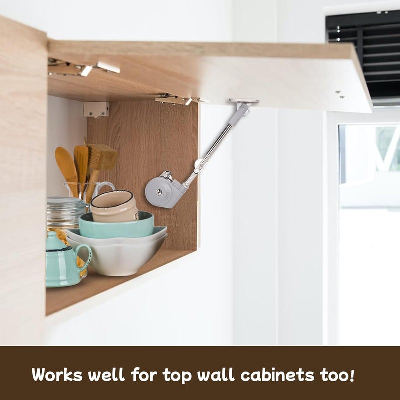 HBL 2 Pack | Soft Close Hinges for Toy Boxes, Wooden Chests, Cedar Storage, Trunks & Benches | Tension Adjustable Slow Down Chest Hinges | Also for Lift up Flip Doors. - Image 4