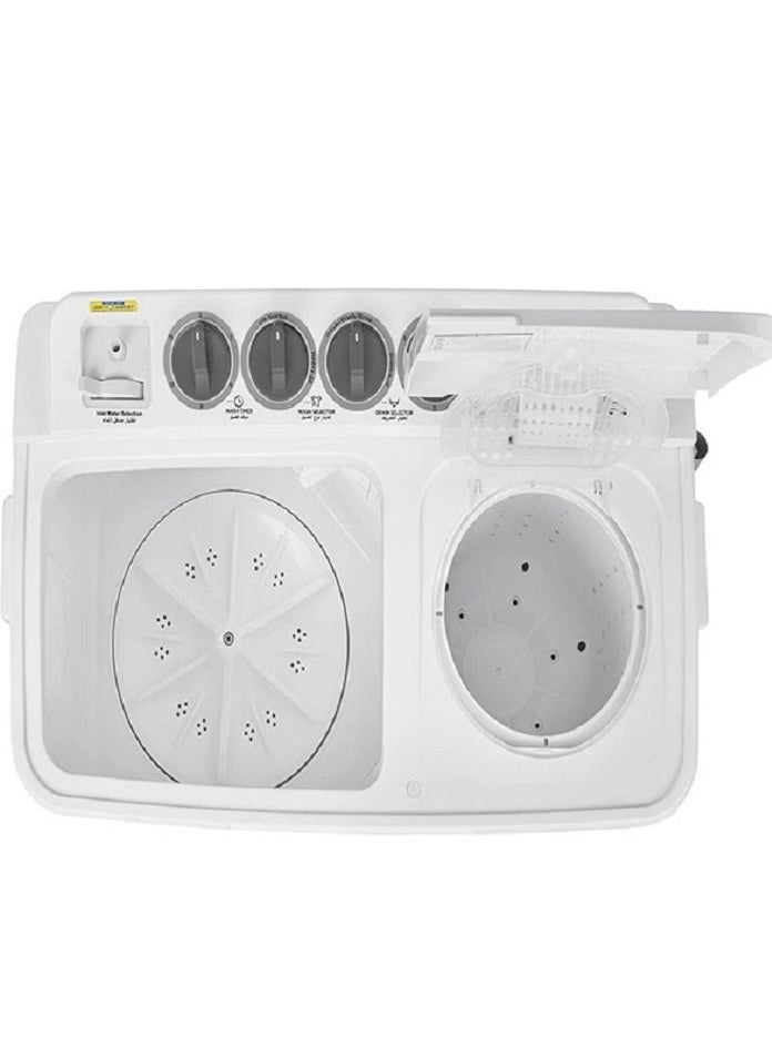 GENERAL SUPREME Washing Machine Semi Automatic Twin Tub 8 KG White  - Image 3