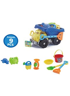 Toy Box 9-Piece Beach Toys Truck Playset For Kids  - Image 2