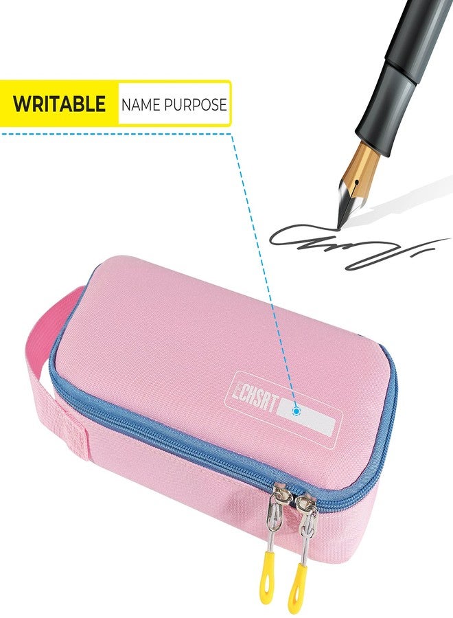 ECHSRT Large Pencil Case, Aesthetic Pen Pouch with Big Capacity, Minimalist Portable Stationery Bag with Handle for Office Organizer Pink Pencil Cases for Girls - Image 2
