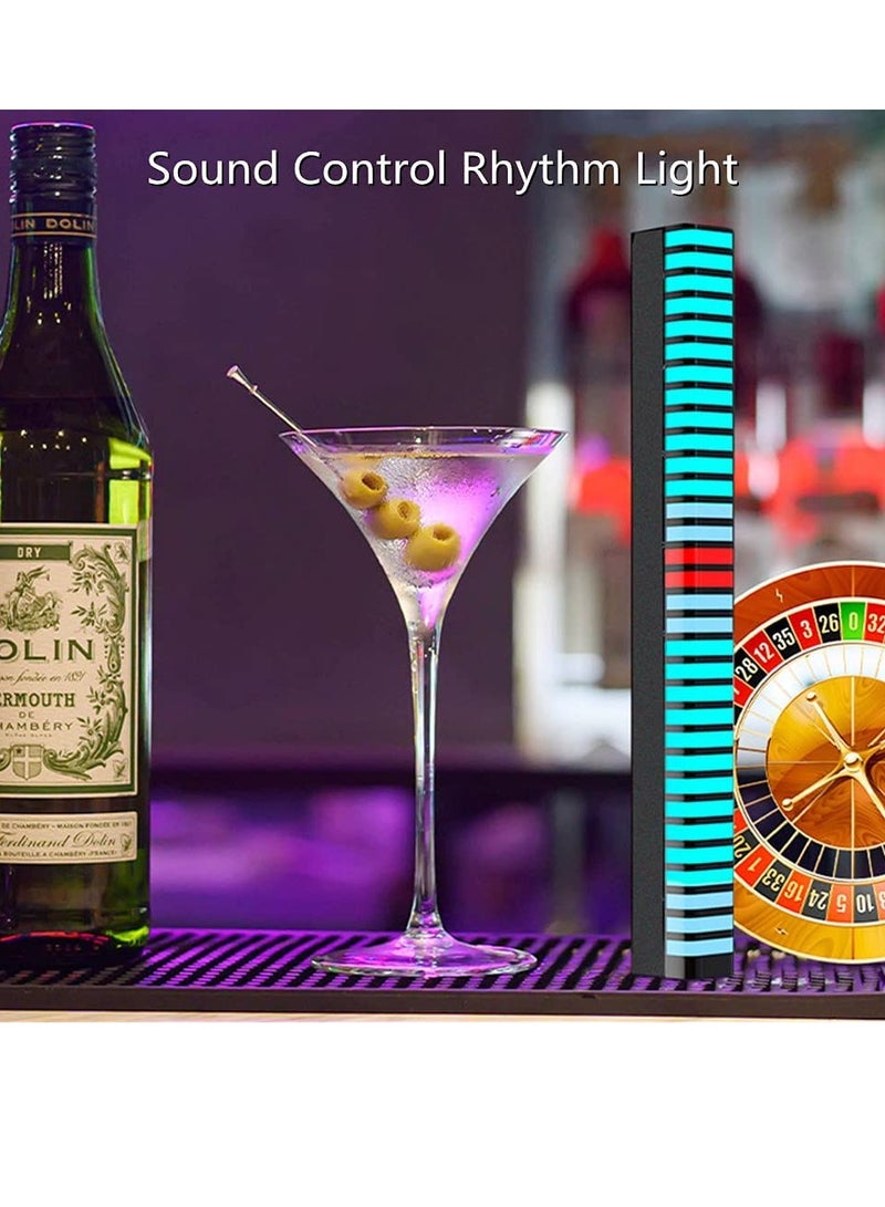 RGB Sound Control Pickup Rhythm Light, 32-Bit MIC Music Dynamic Ambient Light, Creative Colorful Voice Activated Control Ambient Light for Car PC - Image 3