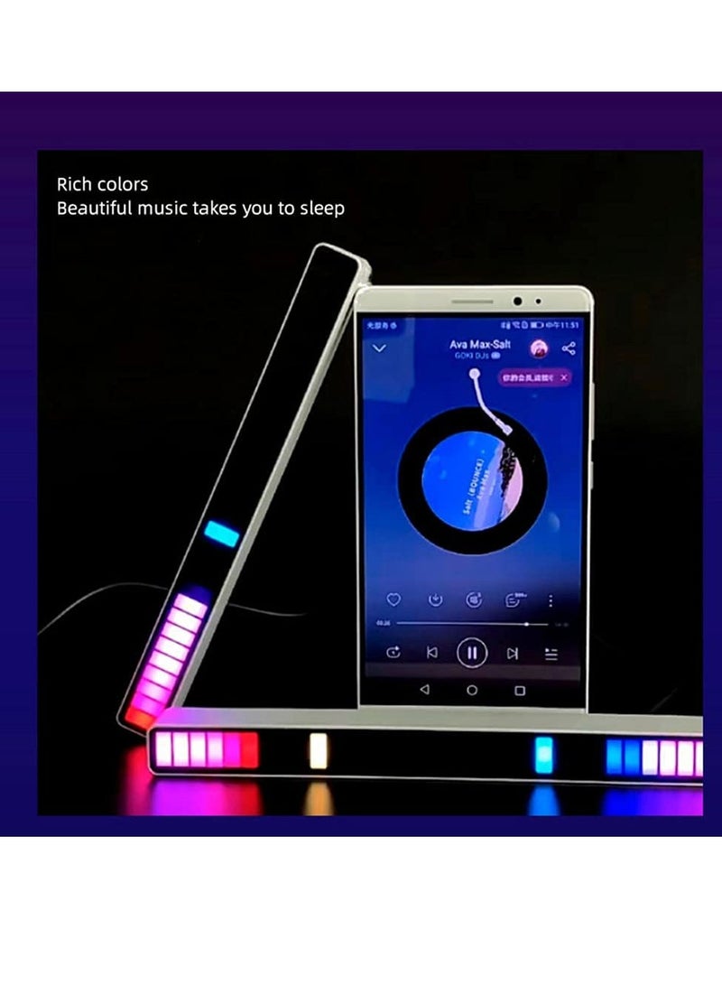 RGB Sound Control Pickup Rhythm Light, 32-Bit MIC Music Dynamic Ambient Light, Creative Colorful Voice Activated Control Ambient Light for Car PC - Image 5