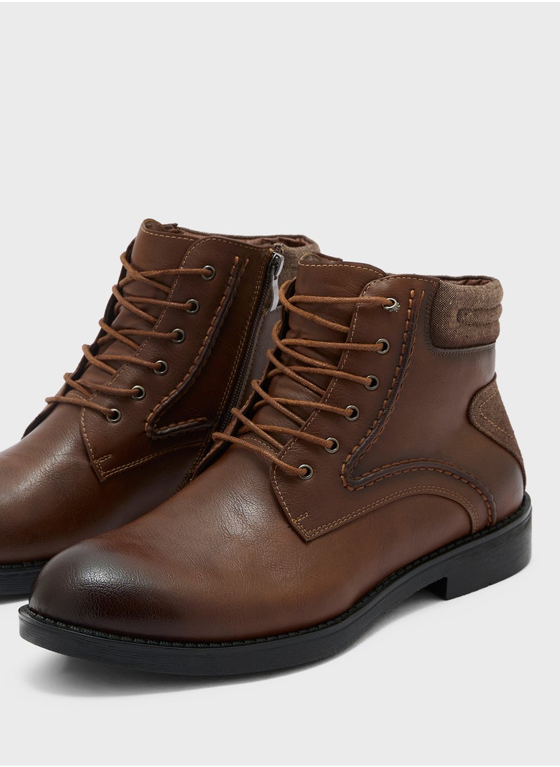 Robert Wood - Lace Up Combat Boots - Image 1