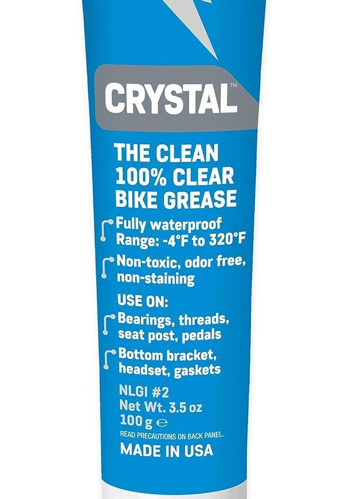 White Lightning Crystal 100% Clear Bike Grease - Biodegradable Non-Toxic Lubricant (3.5 oz) - Image 1