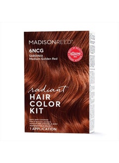 Madison Reed Radiant Hair Color Kit, Medium Amaretto Red for 100% Gray Coverage, Ammonia-Free, 6NCG Sardinia Red, Permanent Hair Dye, Pack of 1  - Image 1