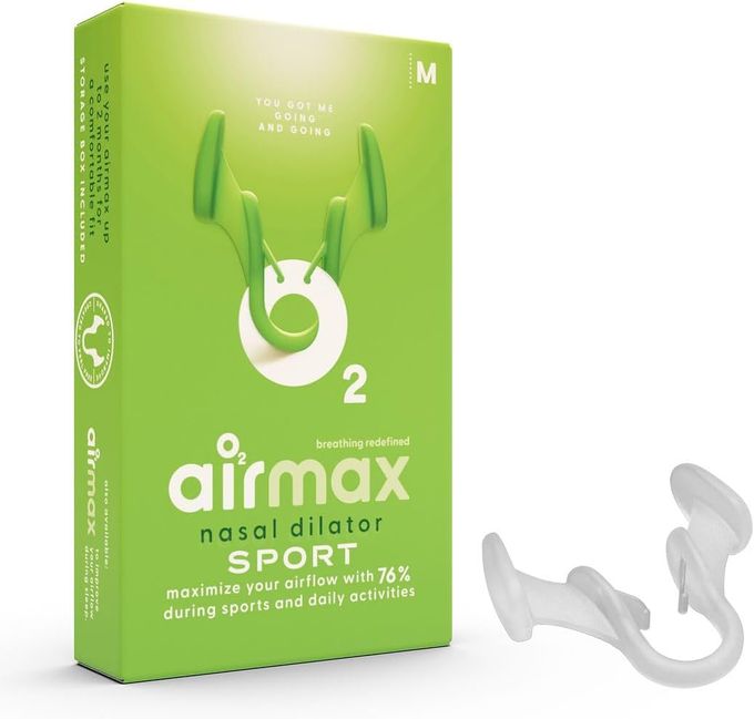 AIR MAX Airmax Sport Nasal Dilator Breathing aids for Working Out Medium Vacation Essentials Fitness, Running, Pilates Gym Equipment Transparent One-Pack - Image 1