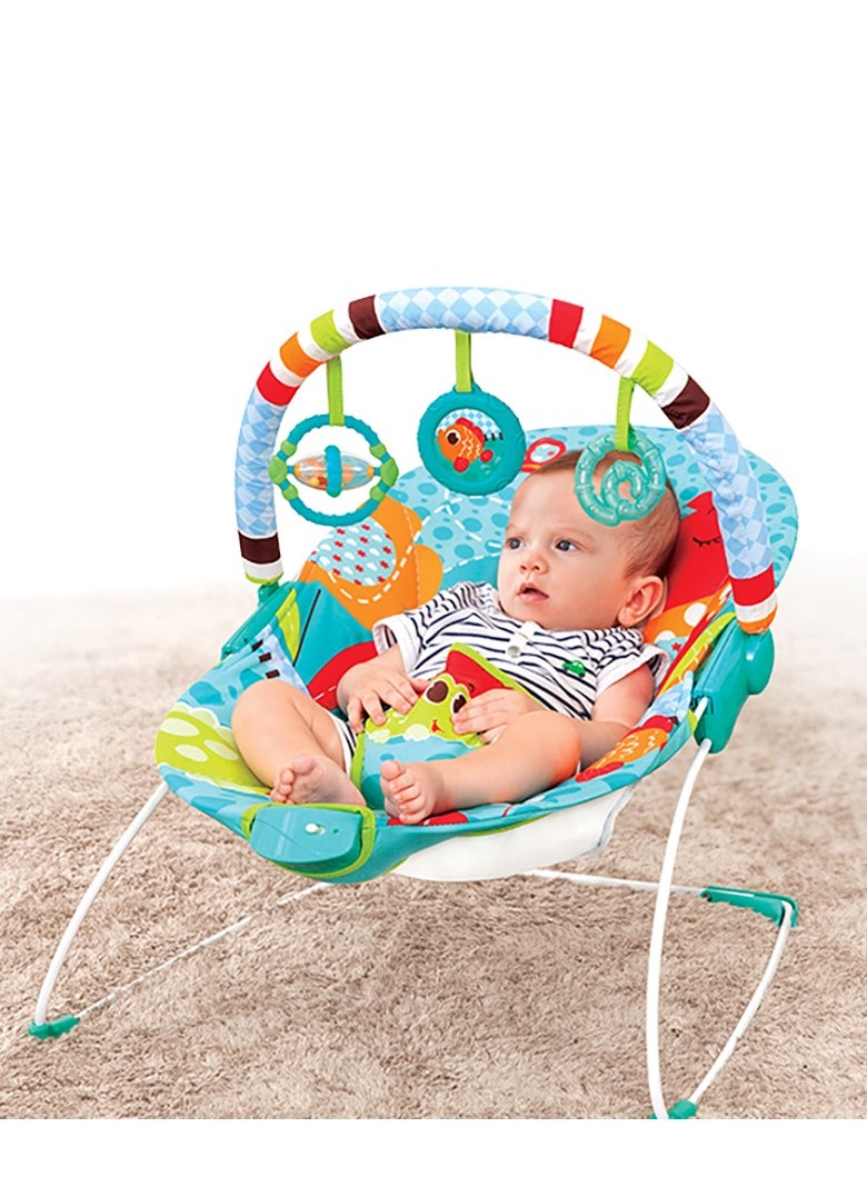 Lovely Baby - Lovely Baby Bouncer Rocker LB 6750 – Baby Seat with Gentle Vibration, Adjustable Toy Bar - Mint Green - Image 1