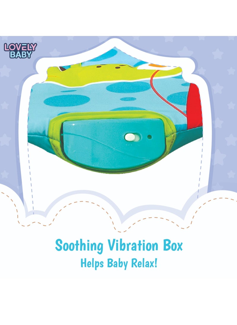 Lovely Baby - Lovely Baby Bouncer Rocker LB 6750 – Baby Seat with Gentle Vibration, Adjustable Toy Bar - Mint Green - Image 1