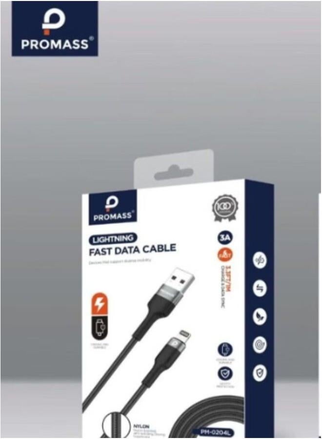 PROMASS Lightning To USB Cable - 1 Meter Black - Image 1