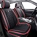 Aierxuan 5 Car Seat Covers Full Set Waterproof Leather Universal Cushions Split Bench Compatible with Toyota Camry Kia Nissan Chevy Malibu CRV Focus Fusion Jeep Wrangler Cherokee Full Set BlackRed - Image 2