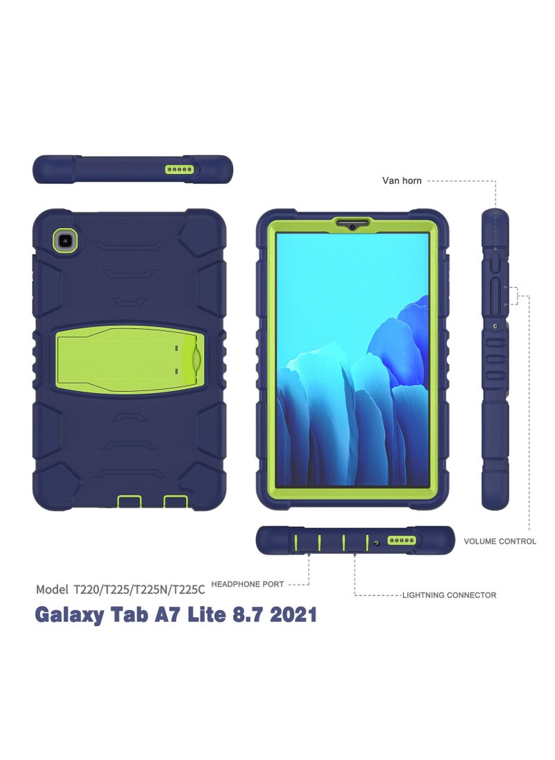 GULFLINK Gulflink Protective Back Case Cover for SAMSUNG Tab A7 lite T220/T225/T225N/T225C/T227U 8.7 inch navyblue and lime  - Image 3