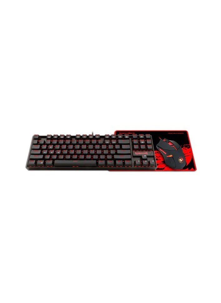 REDRAGON - Gaming Essentials 3-in-1 Combo – K552-BA-2 RGB Mechanical Keyboard, High-Precision Gaming Mouse & Anti-Slip Mousepad for PC & Console Gamers - Image 1