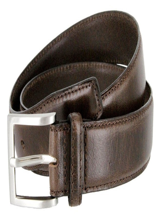 بيلتس.كوم حزام كلاسيكي من الجلد الطبيعي المدبوغ بالزيت، مناسب للعمل والمناسبات الرسمية وغير الرسمية (بني، 34) - Image 2