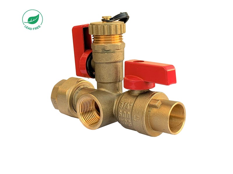 Libra Supply 3/4 inch Sweat Tankless Water Heater Isolation Valve Kit with Pressure Relief Valve, FNPT x Sweat, 3/4'' Service Valve Kit for Rheem, Rinnai, Ecosmart Navien Noritz Takagi Bosch - Image 4