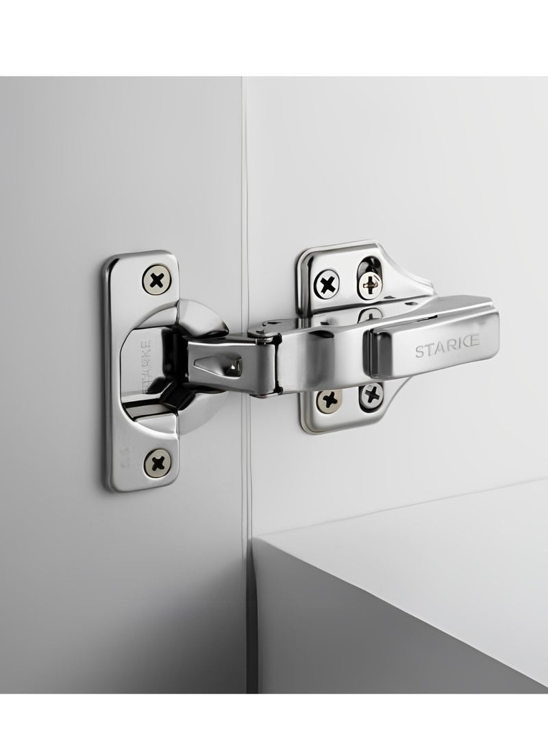 STARKE Pack of 1 Full Overlay Soft Close Cabinet Door Hinge Electroplated, Fast Mounted Buffering Hinge 165 Degree Opening Angle, Anti Rust - Complete with Screws.  - Image 2