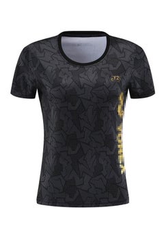 New Quick-Dry Badminton Shirt Unisex Team Women's black top