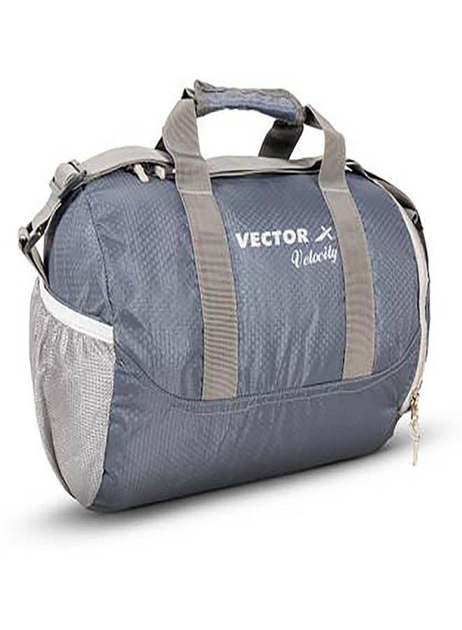 Vector X Velocity Multipurpose Sports Kit Bag - Durable Lightweight Gym & Training Duffle Bag for Cricket, Football, Travel & Daily Use (Grey) - Image 2