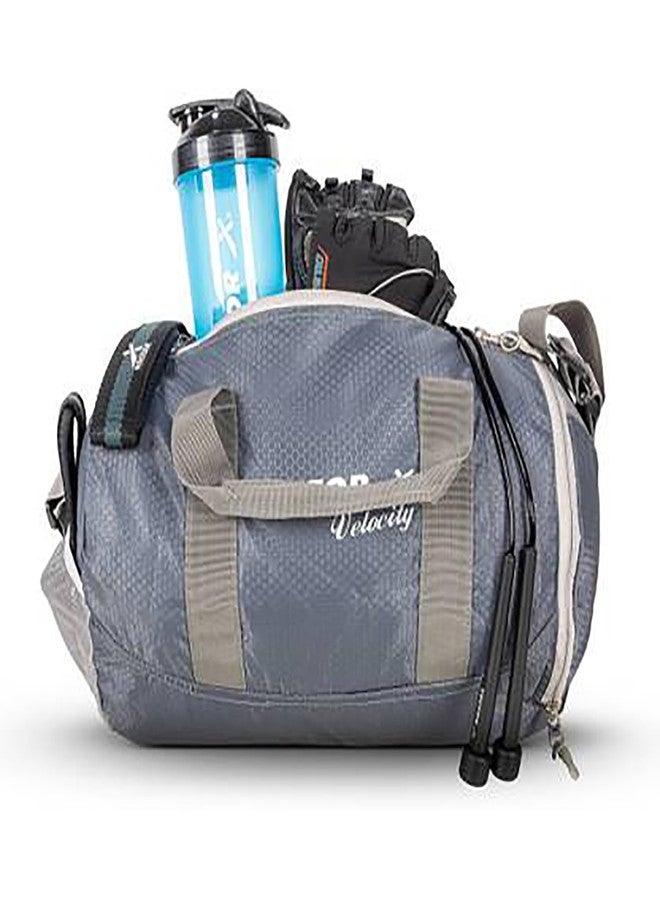Vector X Velocity Multipurpose Sports Kit Bag - Durable Lightweight Gym & Training Duffle Bag for Cricket, Football, Travel & Daily Use (Grey) - Image 3