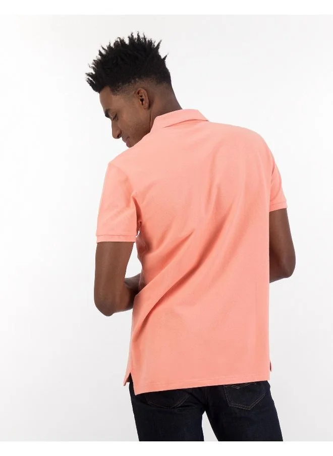 American Eagle Collar Line Logo Detail Short Sleeve Polo Shirt