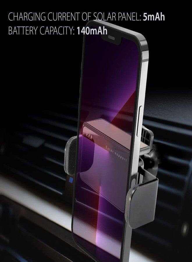 Cellet Solar Powered Car Phone Mount for Air Vent - Auto Touch Release & Lock Cradle, 360° Rotation, USB-C Powered (No Phone Charging) - Compatible with iPhone, Samsung, Pixel, Motorola - Image 4