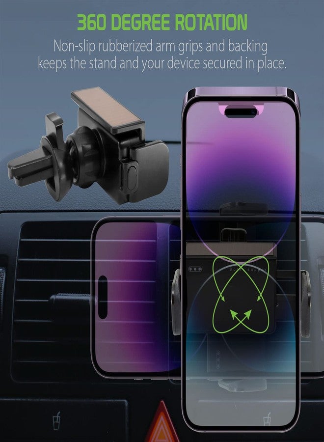 Cellet Solar Powered Car Phone Mount for Air Vent - Auto Touch Release & Lock Cradle, 360° Rotation, USB-C Powered (No Phone Charging) - Compatible with iPhone, Samsung, Pixel, Motorola - Image 5