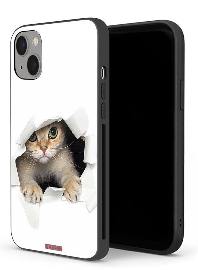 Tolwak Apple iPhone 13 Protective Case Cat Appearing - Image 1