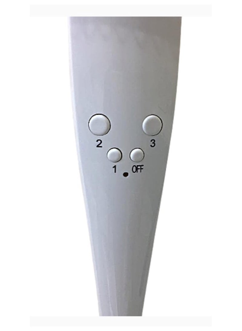 16-Inch Adjustable Stand Fan  – 3 Speed Settings, Powerful Motor, White  - Image 2