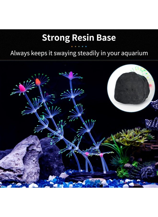 Uniclife Uniclife Strip Coral Plant Ornament Glowing Effect Silicone Artificial Decoration for Fish Tank, Aquarium Landscape - Green  - Image 4