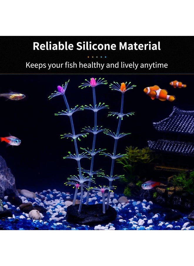 Uniclife Uniclife Strip Coral Plant Ornament Glowing Effect Silicone Artificial Decoration for Fish Tank, Aquarium Landscape - Green  - Image 2