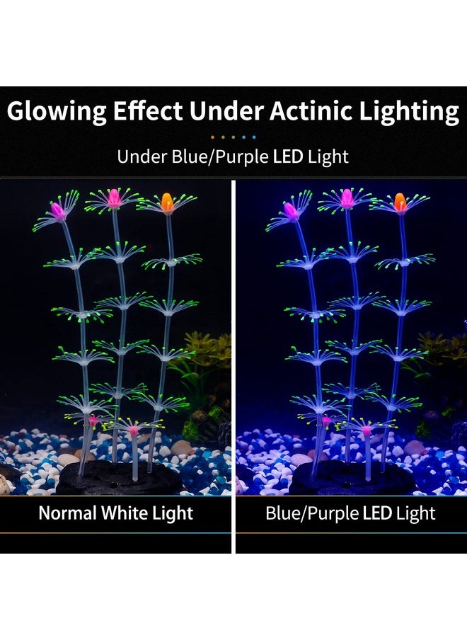 Uniclife Uniclife Strip Coral Plant Ornament Glowing Effect Silicone Artificial Decoration for Fish Tank, Aquarium Landscape - Green  - Image 3