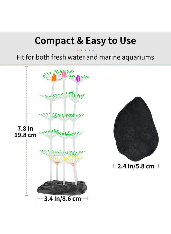 Uniclife Uniclife Strip Coral Plant Ornament Glowing Effect Silicone Artificial Decoration for Fish Tank, Aquarium Landscape - Green  - Image 5