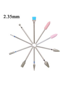 NIBEMINENT 10-Piece Electric Machine Sanding Nail Files Drill Bits Silver  - Image 2