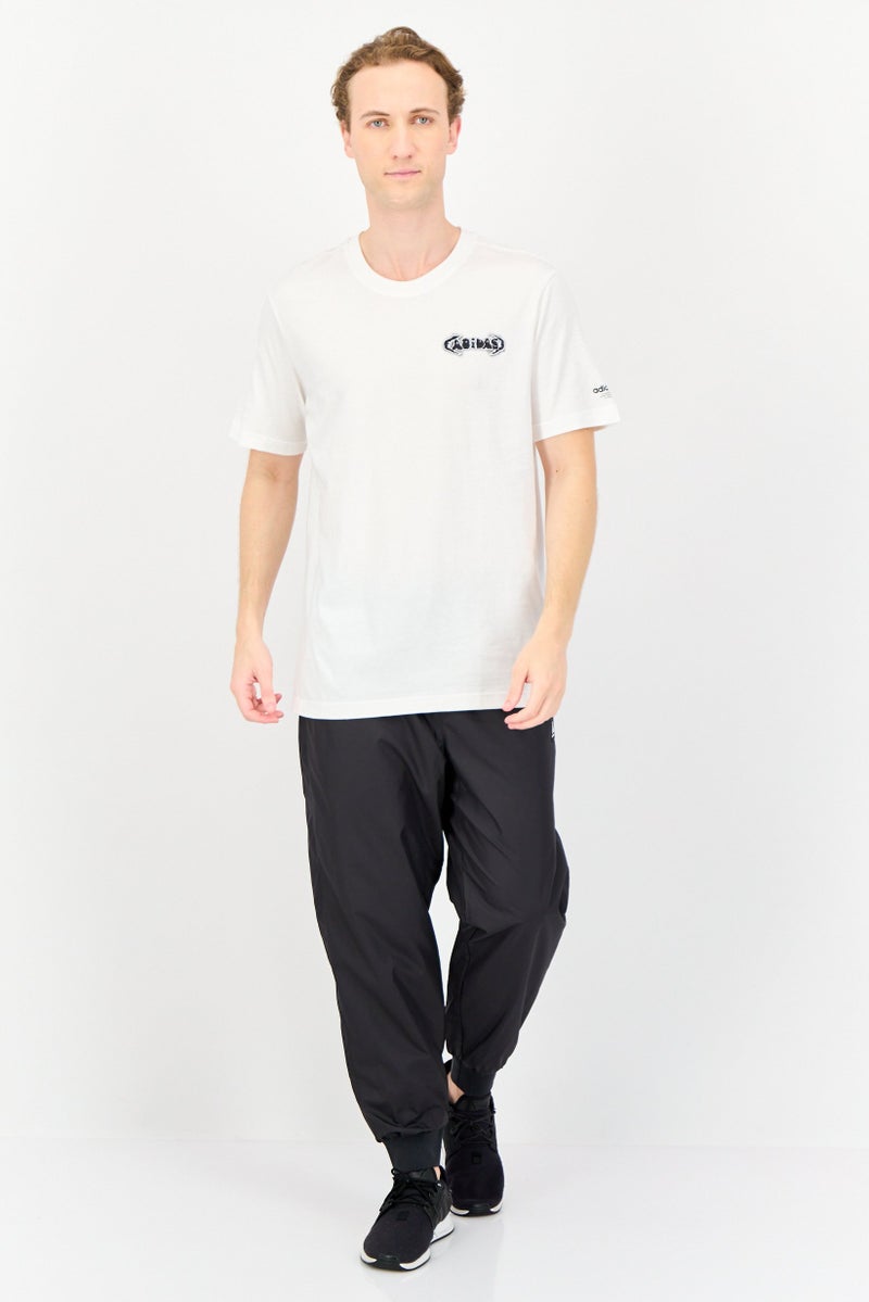 adidas Originals Men Sportswear Fit Short Sleeves Outdoor T-Shirt, White - Image 3