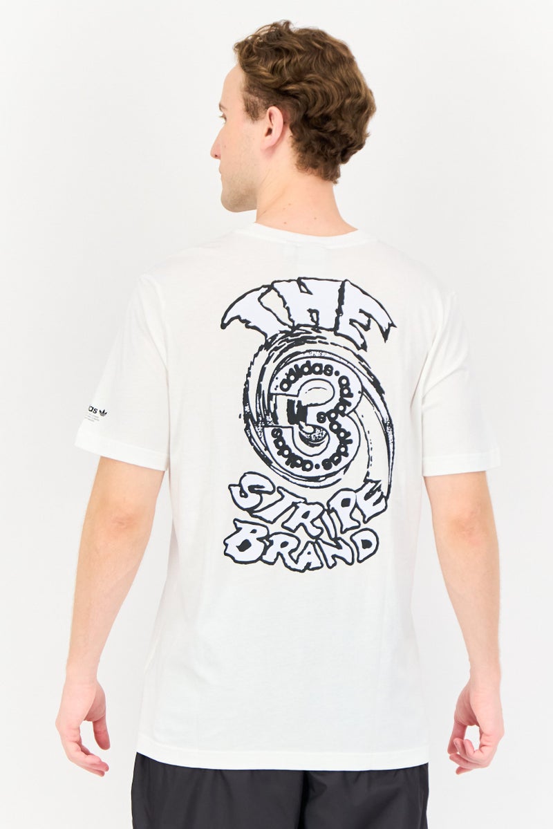 adidas Originals Men Sportswear Fit Short Sleeves Outdoor T-Shirt, White - Image 4