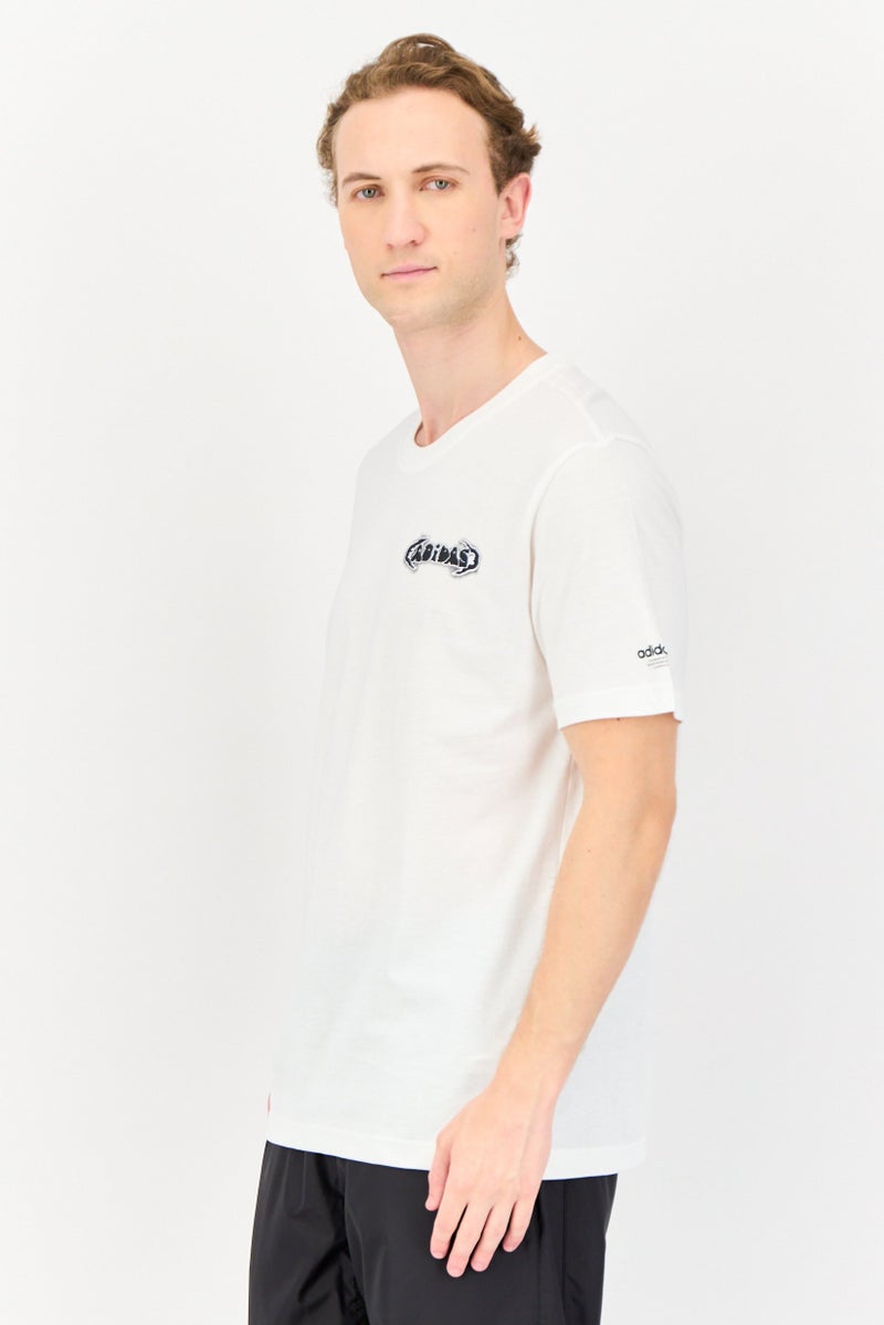 adidas Originals Men Sportswear Fit Short Sleeves Outdoor T-Shirt, White - Image 2
