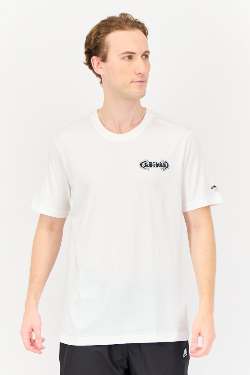 adidas Originals Men Sportswear Fit Short Sleeves Outdoor T-Shirt, White - Image 1