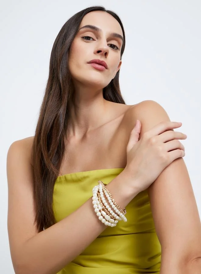 Styli Styli Faux Pearl Beaded Bracelet