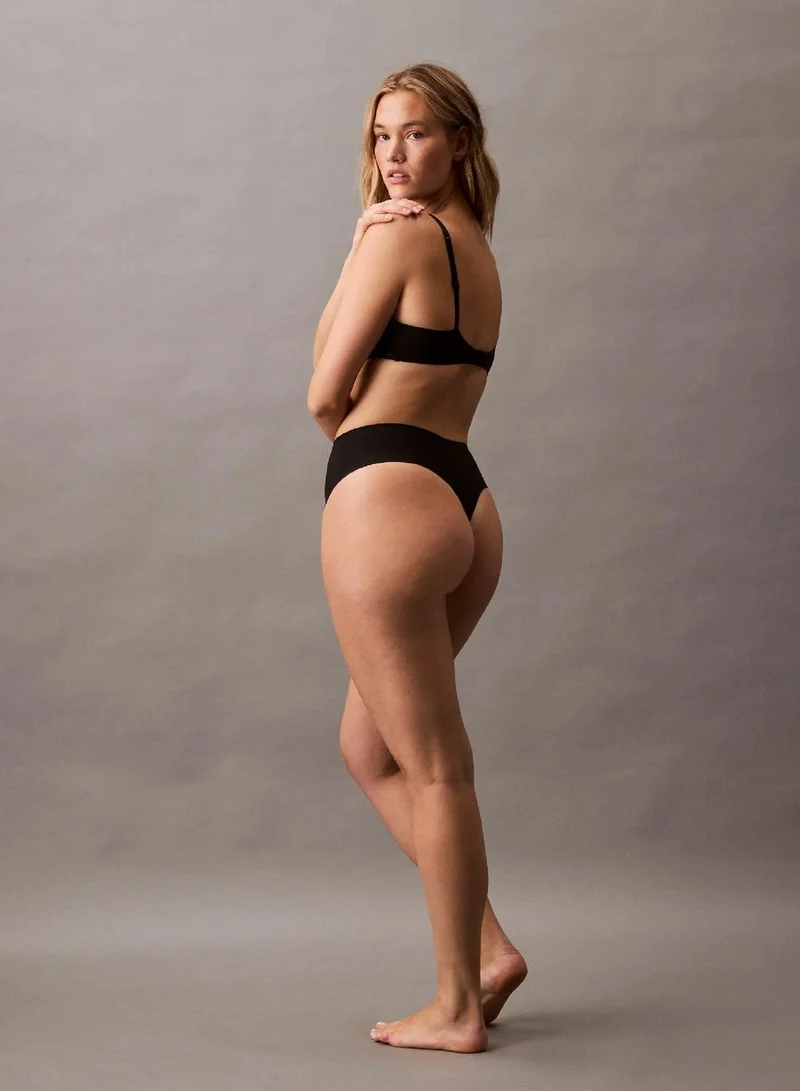 Calvin Klein Black Sculpted Shapewear Thong - Stay Put Mesh for Women | Best Price UAE