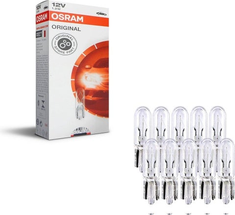 12V T5 1.2W Bottomless Indicator Bulb 10 Pieces 2721 10X