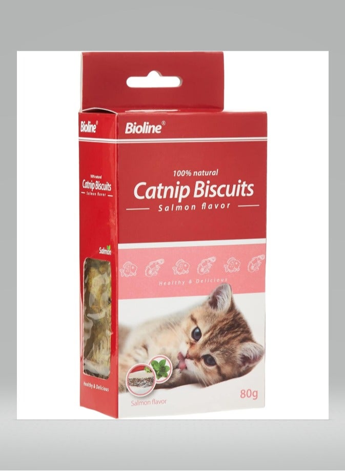 بايولاين بسكويت بالنعناع البري بنكهة السلمون متعدد الألوان 80جرام