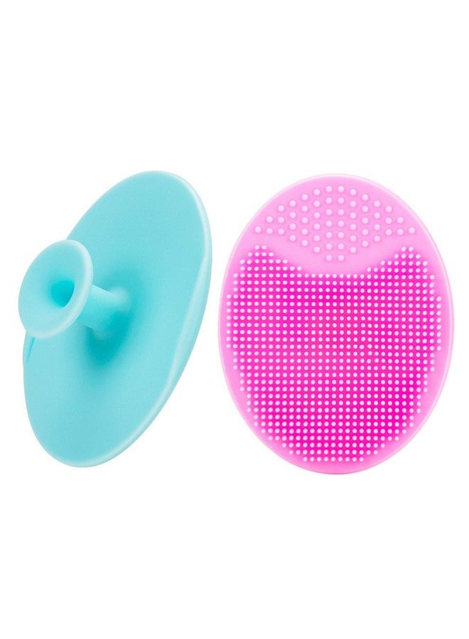 JEXCULL 2 Pack Face Scrubberjexcull Soft Silicone Facial Cleansing Brush Face Exfoliator Blackhead Acne Pore Pad Cradle Cap Face Wash Brush For Deep Cleaning Skin Careblue And Red - Image 2